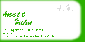 anett huhn business card